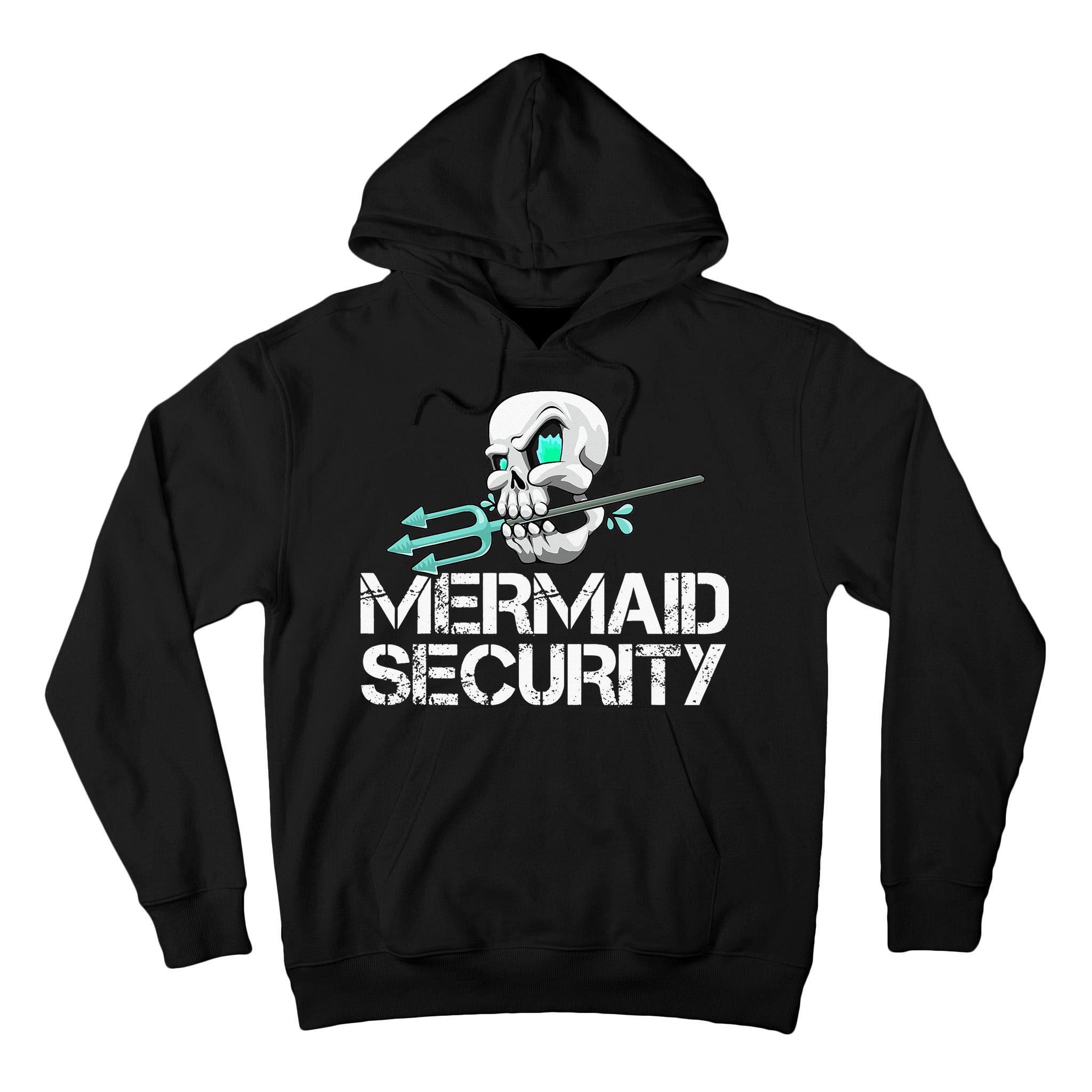 Mermaid Security Pirate Skull Swim Team Swimmer Tall Hoodie