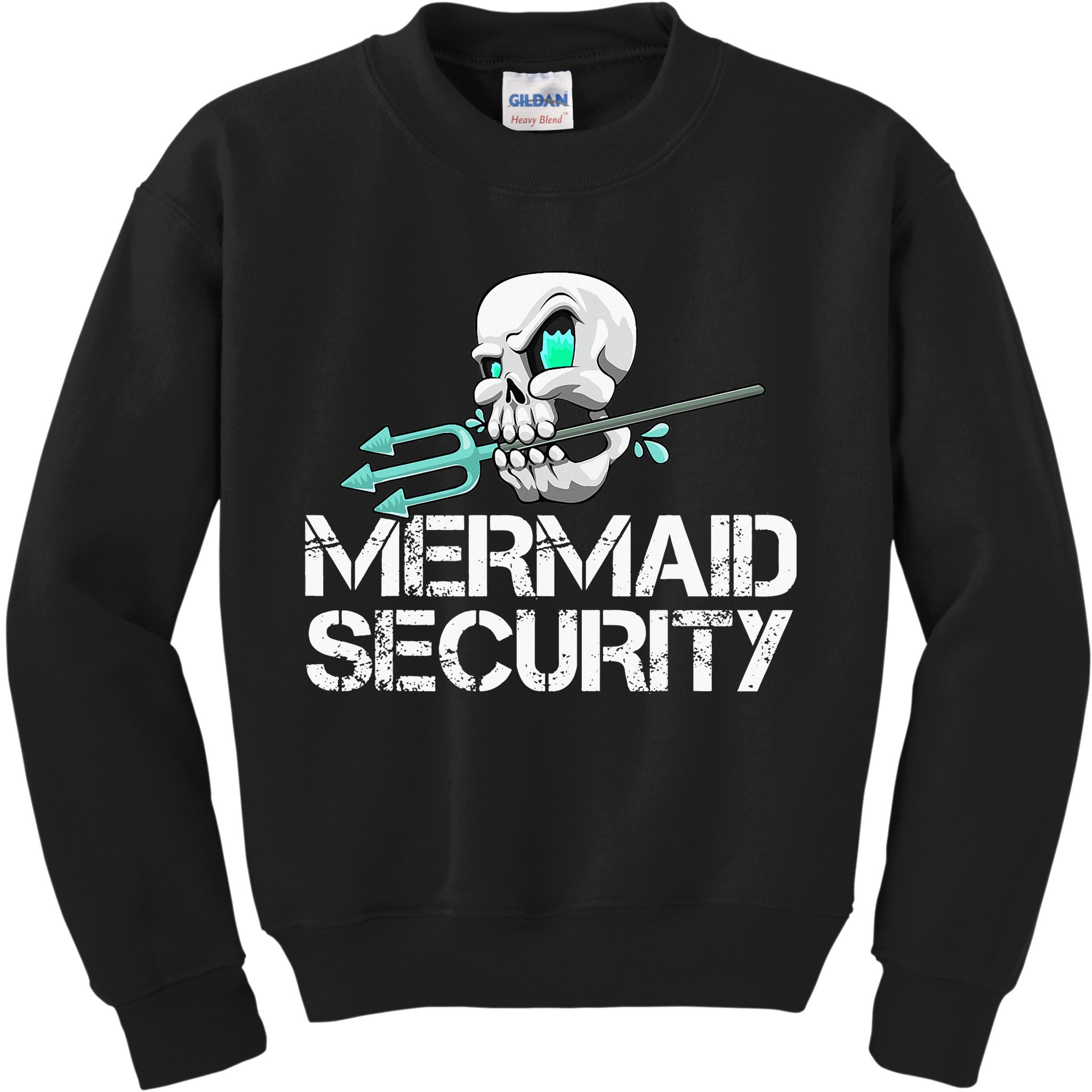 Mermaid Security Pirate Skull Swim Team Swimmer Kids Sweatshirt