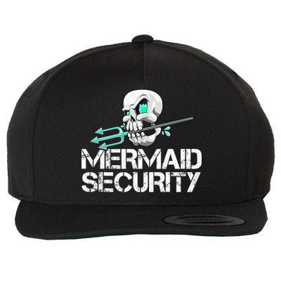 Mermaid Security Pirate Skull Swim Team Swimmer Wool Snapback Cap