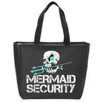 Mermaid Security Pirate Skull Swim Team Swimmer Zip Tote Bag