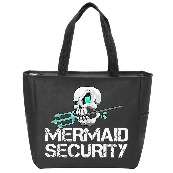 Mermaid Security Pirate Skull Swim Team Swimmer Zip Tote Bag
