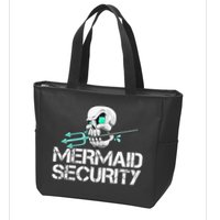 Mermaid Security Pirate Skull Swim Team Swimmer Zip Tote Bag