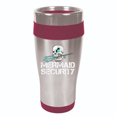 Mermaid Security Pirate Skull Swim Team Swimmer 16oz Travel Tumbler