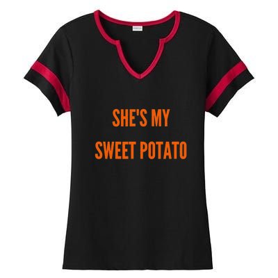 My Sweet Potato I YAM Matching Couple's Ladies Halftime Notch Neck Tee