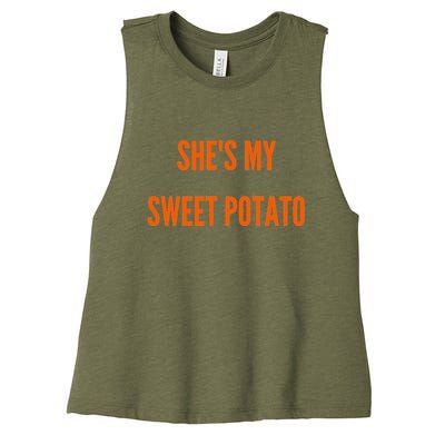 My Sweet Potato I YAM Matching Couple's Women's Racerback Cropped Tank