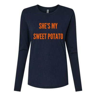 My Sweet Potato I YAM Matching Couple's Womens Cotton Relaxed Long Sleeve T-Shirt