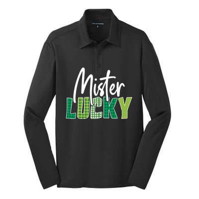 Mister St Patricks Day Gift Silk Touch Performance Long Sleeve Polo