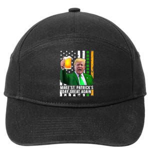 Make St PatrickS Day Great Again Funny Trump 7-Panel Snapback Hat