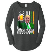 Make St PatrickS Day Great Again Funny Trump Women's Perfect Tri Tunic Long Sleeve Shirt