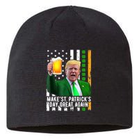 Make St PatrickS Day Great Again Funny Trump Sustainable Beanie