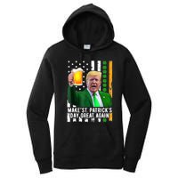 Make St PatrickS Day Great Again Funny Trump Women's Pullover Hoodie