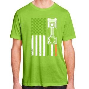 Mechanic St Patricks Day American Flag Green Shamrock Gift Adult ChromaSoft Performance T-Shirt