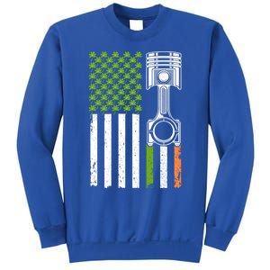 Mechanic St Patricks Day American Flag Green Shamrock Gift Sweatshirt