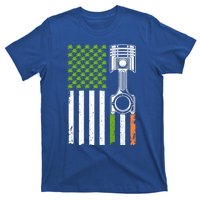 Mechanic St Patricks Day American Flag Green Shamrock Gift T-Shirt