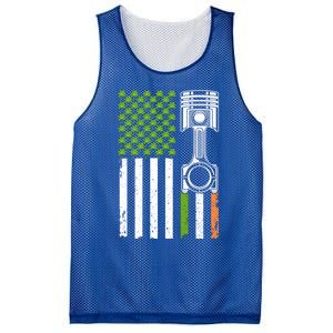 Mechanic St Patricks Day American Flag Green Shamrock Gift Mesh Reversible Basketball Jersey Tank