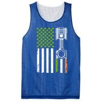 Mechanic St Patricks Day American Flag Green Shamrock Gift Mesh Reversible Basketball Jersey Tank