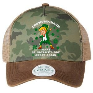 Make St Patricks Day Great Again Trump Leprechaun Legacy Tie Dye Trucker Hat