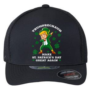 Make St Patricks Day Great Again Trump Leprechaun Flexfit Unipanel Trucker Cap