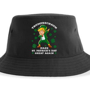 Make St Patricks Day Great Again Trump Leprechaun Sustainable Bucket Hat