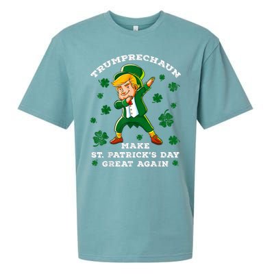 Make St Patricks Day Great Again Trump Leprechaun Sueded Cloud Jersey T-Shirt