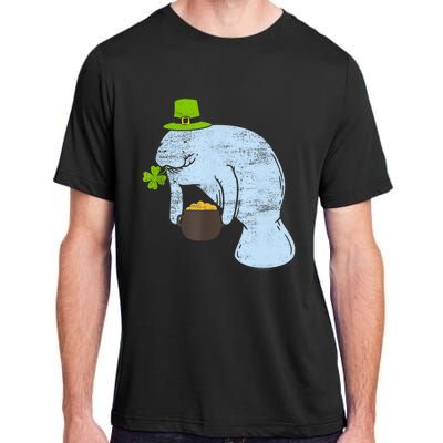 Manatee St. Patricks Day Adult ChromaSoft Performance T-Shirt