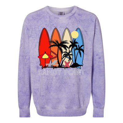 Maryland Sandy Point Retro Surfer Colorblast Crewneck Sweatshirt