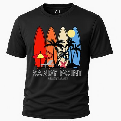 Maryland Sandy Point Retro Surfer Cooling Performance Crew T-Shirt