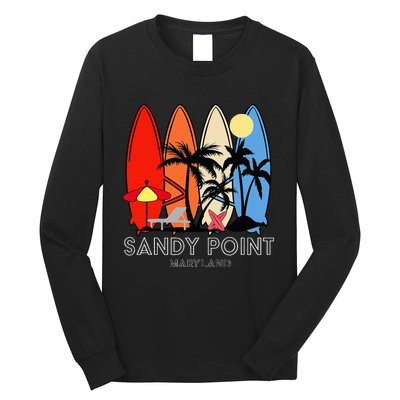 Maryland Sandy Point Retro Surfer Long Sleeve Shirt