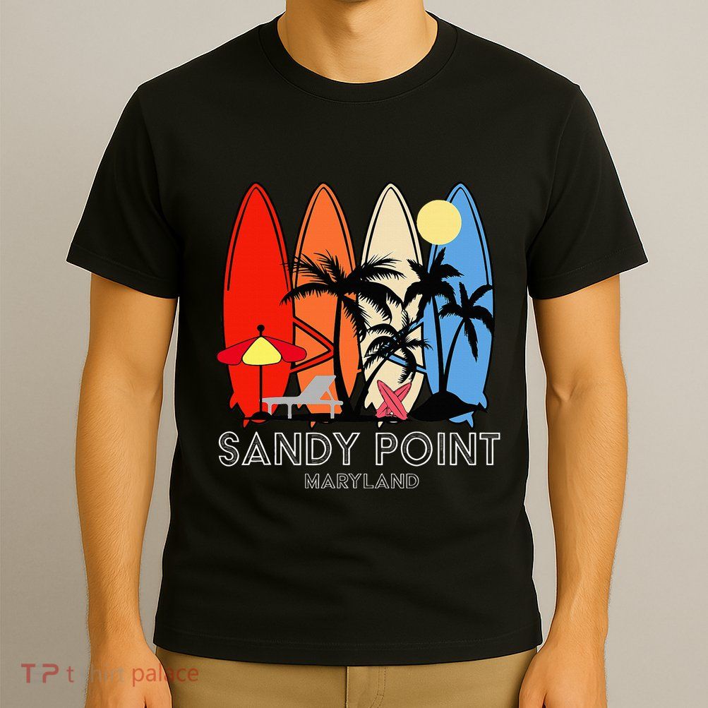 Maryland Sandy Point Retro Surfer T-Shirt