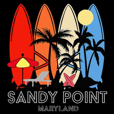 Maryland Sandy Point Retro Surfer T-Shirt