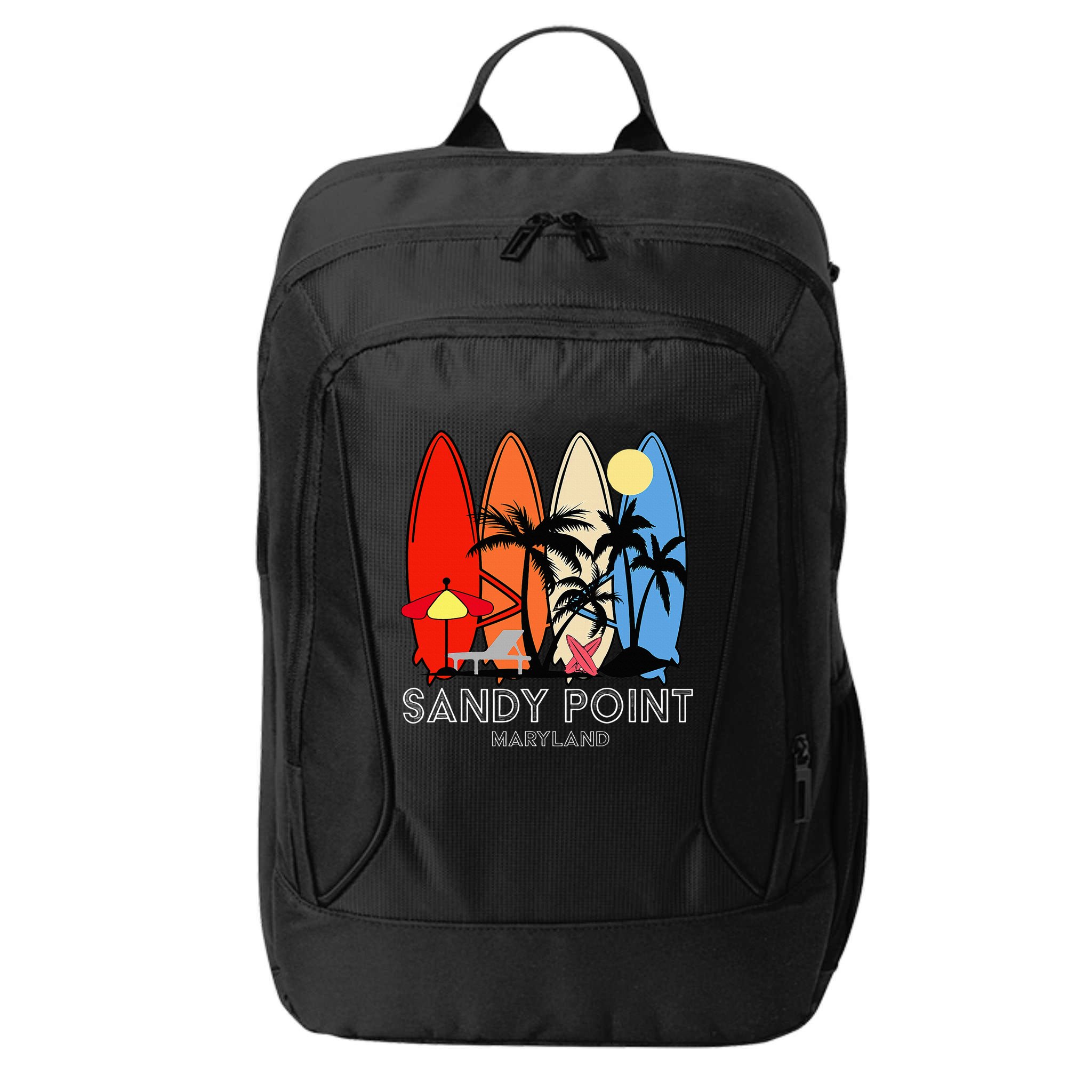 Maryland Sandy Point Retro Surfer City Backpack