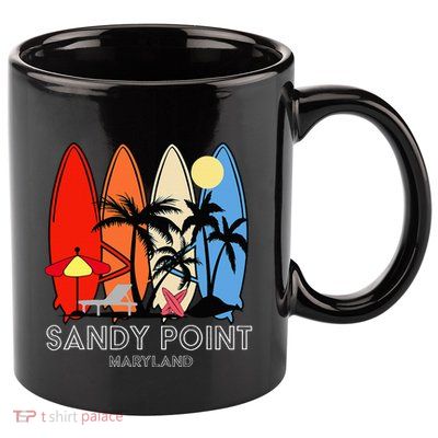 Maryland Sandy Point Retro Surfer 11oz C Handle Ceramic Mug