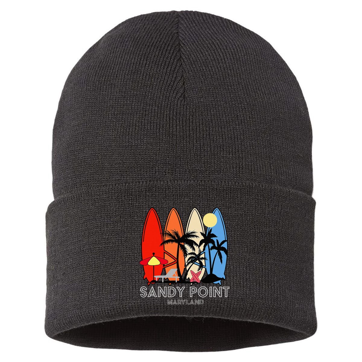 Maryland Sandy Point Retro Surfer Sustainable Knit Beanie
