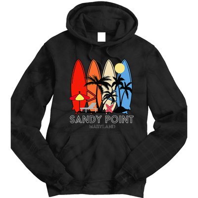 Maryland Sandy Point Retro Surfer Tie Dye Hoodie