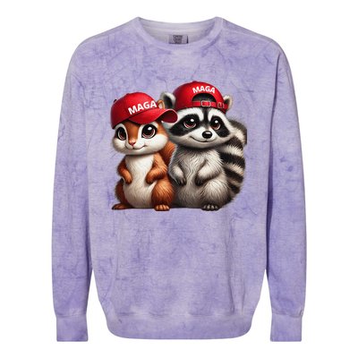 Maga Star Peanut The Squirrel & Fred The Raccoon Colorblast Crewneck Sweatshirt