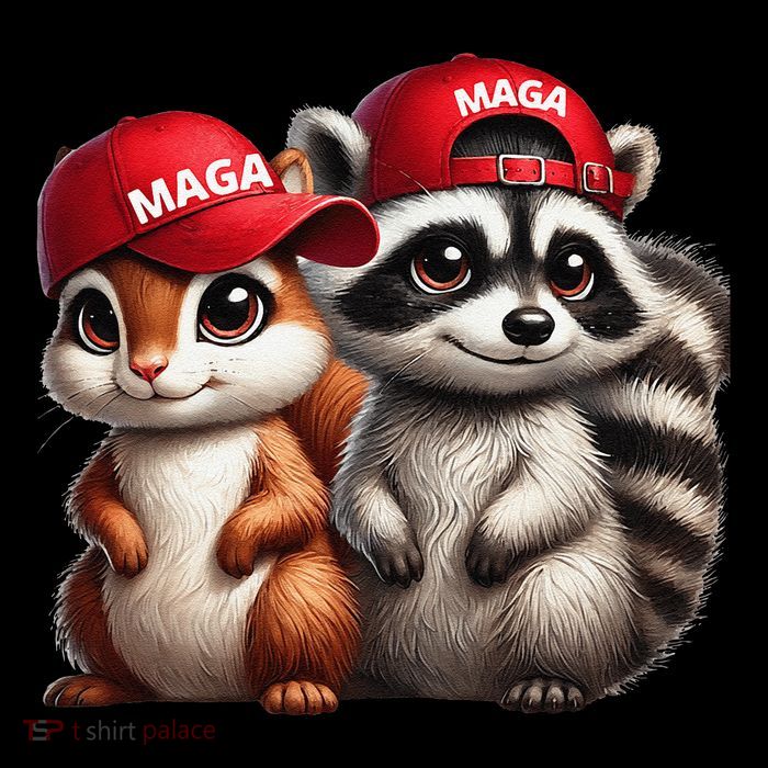 Maga Star Peanut The Squirrel & Fred The Raccoon Tall T-Shirt