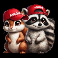 Maga Star Peanut The Squirrel & Fred The Raccoon Backpack