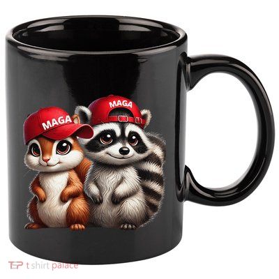 Maga Star Peanut The Squirrel & Fred The Raccoon 11oz C Handle Ceramic Mug