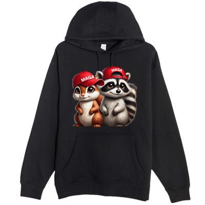 Maga Star Peanut The Squirrel & Fred The Raccoon Premium Pullover Hoodie