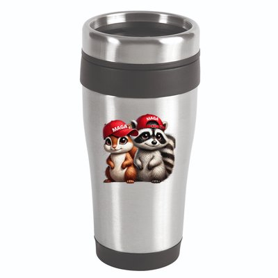 Maga Star Peanut The Squirrel & Fred The Raccoon 16oz Travel Tumbler