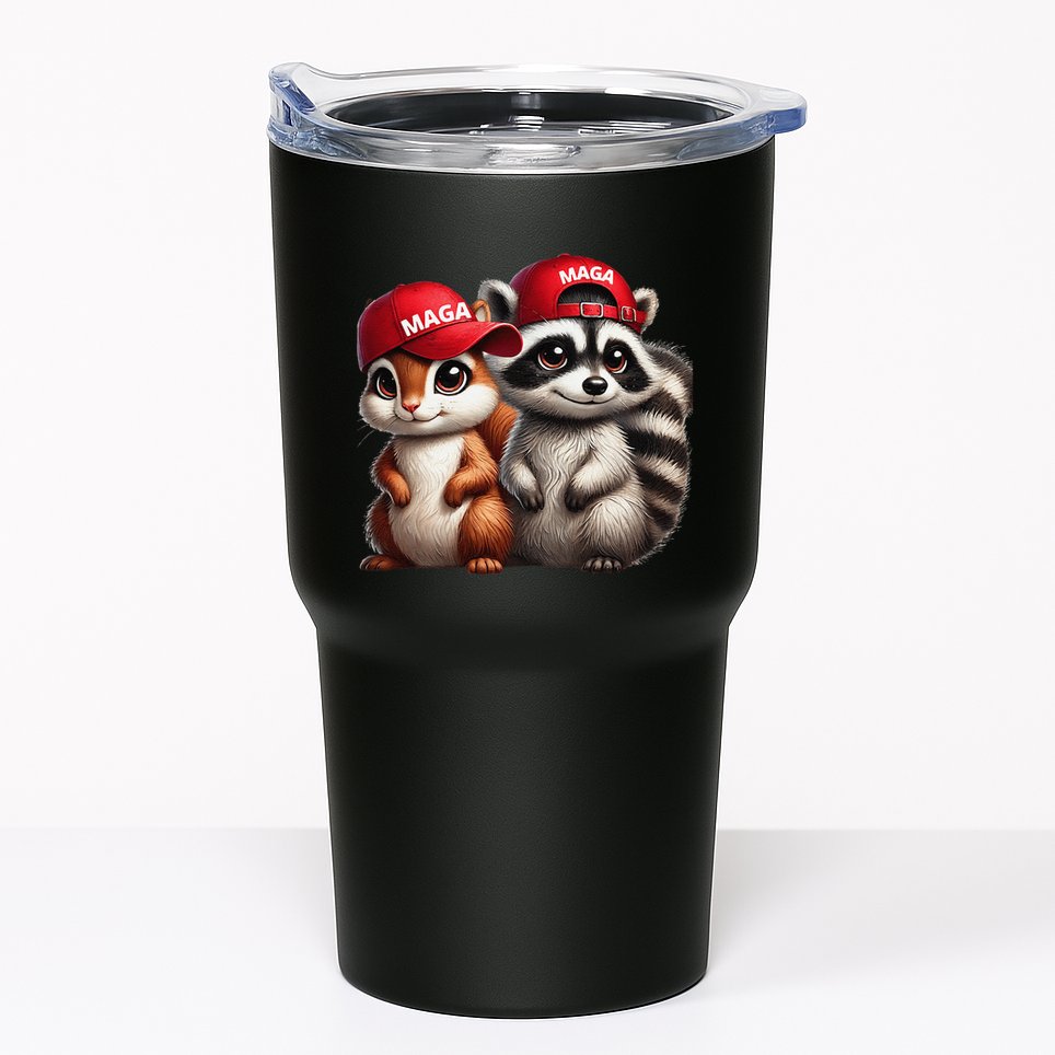 Maga Star Peanut The Squirrel & Fred The Raccoon Tumbler