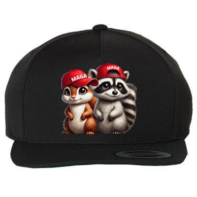 Maga Star Peanut The Squirrel & Fred The Raccoon Wool Snapback Cap