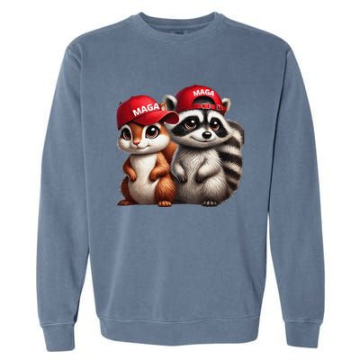 Maga Star Peanut The Squirrel & Fred The Raccoon Garment-Dyed Sweatshirt