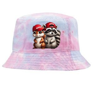 Maga Star Peanut The Squirrel & Fred The Raccoon Tie-Dyed Bucket Hat