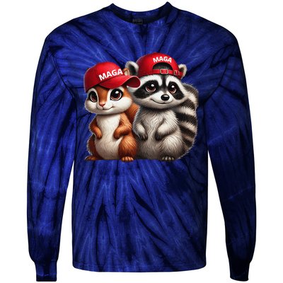 Maga Star Peanut The Squirrel & Fred The Raccoon Tie-Dye Long Sleeve Shirt