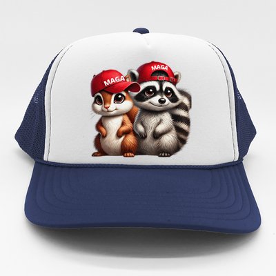 Maga Star Peanut The Squirrel & Fred The Raccoon Trucker Hat