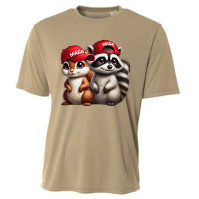 Maga Star Peanut The Squirrel & Fred The Raccoon Cooling Performance Crew T-Shirt