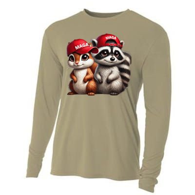 Maga Star Peanut The Squirrel & Fred The Raccoon Cooling Performance Long Sleeve Crew