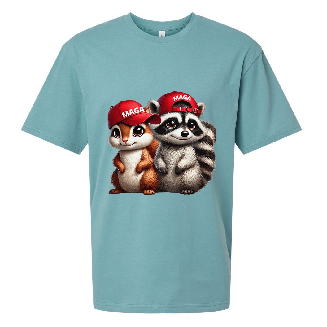 Maga Star Peanut The Squirrel & Fred The Raccoon Sueded Cloud Jersey T-Shirt