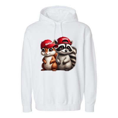 Maga Star Peanut The Squirrel & Fred The Raccoon Garment-Dyed Fleece Hoodie